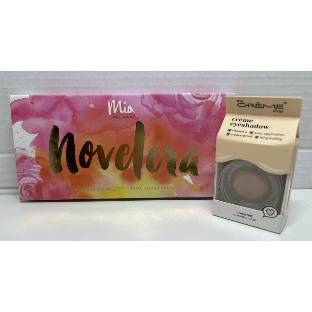 Mia Del Mar Novelera 12 Color Eyeshadow Palette /duel ended brush Creme Eye  F3